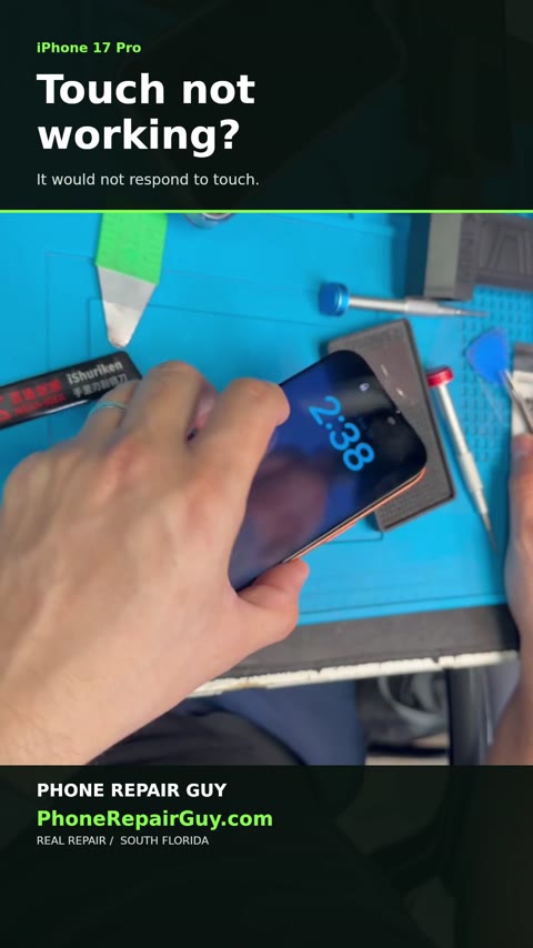 Reparación real de pantalla de iPhone 17 Pro en PRG